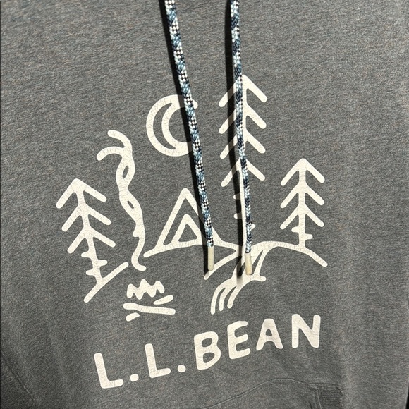 L.L. Bean Men's Gray Hoodie - Picture 4 of 4